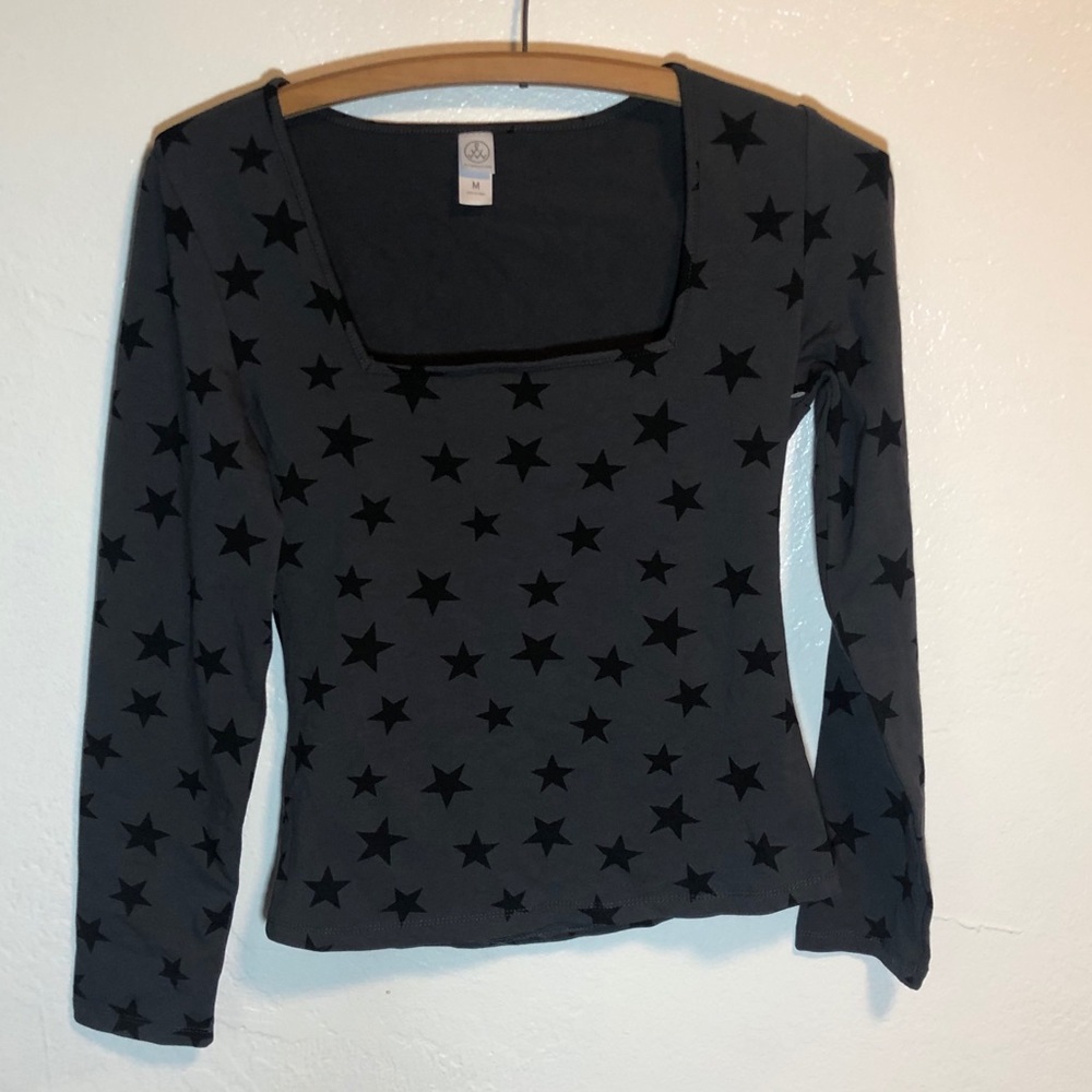 NWOT Alternative square neck long sleeve tee